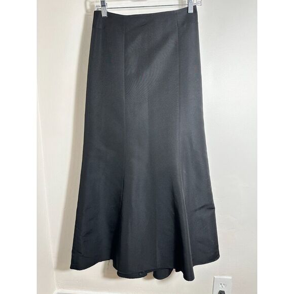 Ann Taylor Pleated Black Maxi Skirt Size 0P - Picture 2 of 4